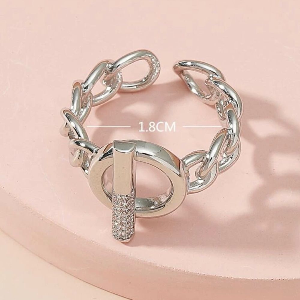 Chain Design Cuff Ring - Picture 3 of 3